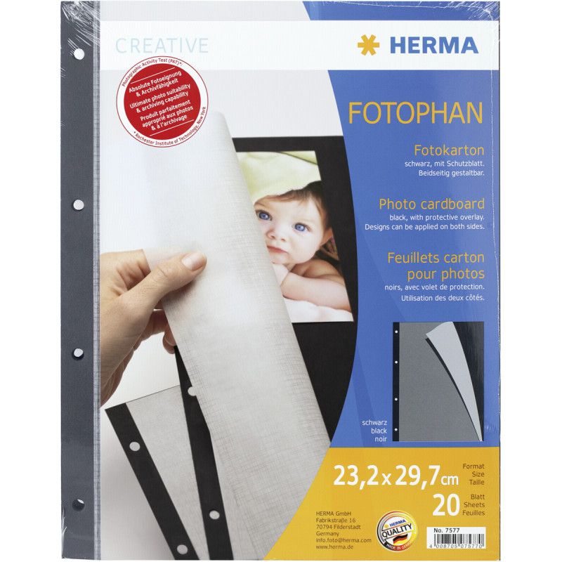 HERMA 7577 - Karton - Zwart - 29,70 cm