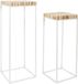 Home Deco Factory Bijzettafel - Set van 2 - Wit - Hout/Metaal