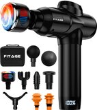 FITAGE Infrarood Massage Gun Professioneel - Warm & Koud Massage Apparaat - Massage Pistool - Zwart