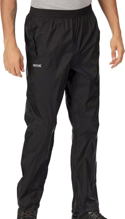 Regatta Pack-It Outdoorbroek - Heren - Zwart - Maat L - Regenbroek
