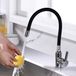 Robinet de cuisine sans marque - Tête de robinet en laiton noir/argent