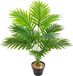Wan GmbH Plantes artificielles, grand palmier d'arec artificiel, 68 cm de haut, 12 branches en pot