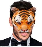 Widmann Leeuw & Tijger & Luipaard & Panter Kostuum - Super Echt Kinloos Masker Tijger - Oranje - One Size