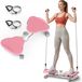 Planche d'entraînement pour abdominaux et taille - Modèle 2465W - Avec double pédales - Avec cordes de traction - Silencieux - Antidérapant - Jusqu'à 136 kg - Blanc