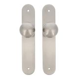 Amig Set ronde draaiknoppen voor binnendeuren model 11GP - ø62 x 77 mm - Rechthoekig rozet - Ergonomische grip - Mat 18/8 roestvrij staal
