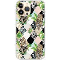 Apple iPhone 13 Pro Max leopard losange bedrukt siliconen hoesje
