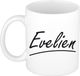Bellatio Decorations Shoppartners Bv Evelien Naam koffiemok - beker - met sierlijke letters - wit