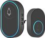DrPhone Ringlink - Sonnette sans fil - 58 mélodies - 5 niveaux sonores réglables – Portée jusqu'à 300 mètres – Kit de sonnette – Étanche IP65 – Noir