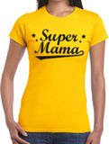 Bellatio Decorations Shoppartners Bv Super mama cadeau t-shirt - geel - voor dames - verjaardag - moederdag - uit liefde XL