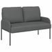 vidaXL - Banken - met - kussen - 110cm - Donkergrijs - Multiplex
