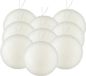 Gerimport Gerim Kerstballen - 8 stuks - wit - kunststof - glitters - D7 cm