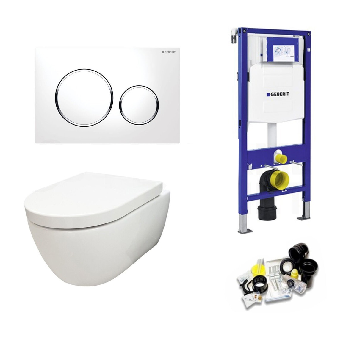 Badkamerplanet Geberit UP320 Toiletset Sani Royal Standaard Rimfree 55 cm Sigma 20 chroom/wit