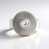 Cavill - Zilveren ring met 0,661 ct Cambodjaanse zircon - 925 Sterling Zilver met platina