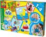 SES Creative Set de peinture pour les doigts, Mon premier SES Creative, 3 couleurs, 11 cartes imprimées, art pour bébé, adapté à partir de 1 an