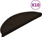 vidaXL Trapmatten Zelfklevend 10 st 56x17x3 cm Donkerbruin Halfrond