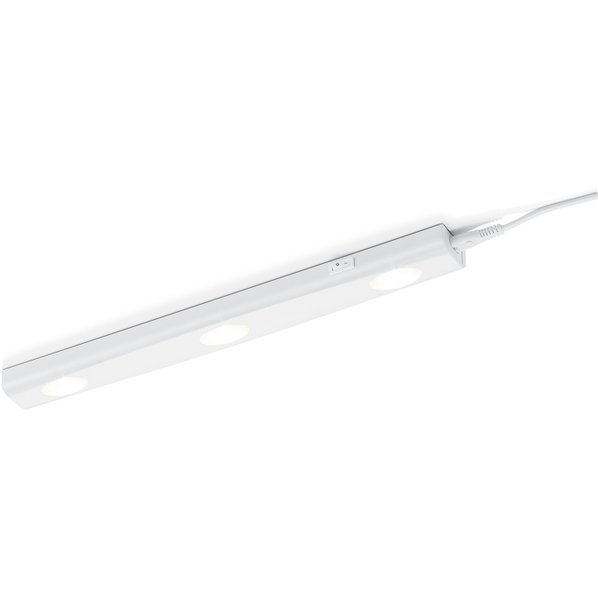 BES LED LED Keukenkast Verlichting - Trion Arigany - 3W - Warm Wit 3000K - 3-lichts - Rechthoek - Mat Wit