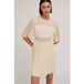 Motivi Robe brodée avec détails plissés Blanc Taille : 40