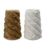 Decoris Bague d'arbre Imitation fourrure Ø56xh22cm Polyester 2 Assortis