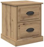 vidaXL Nachtkastje Artisan Eiken 39 x 39 x 47.5 cm Bewerkt hout