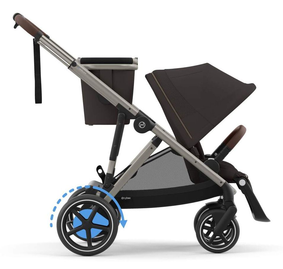 CYBEX e-Gazelle S Traditionele kinderwagen - Chocolate Brown - Taupe Frame