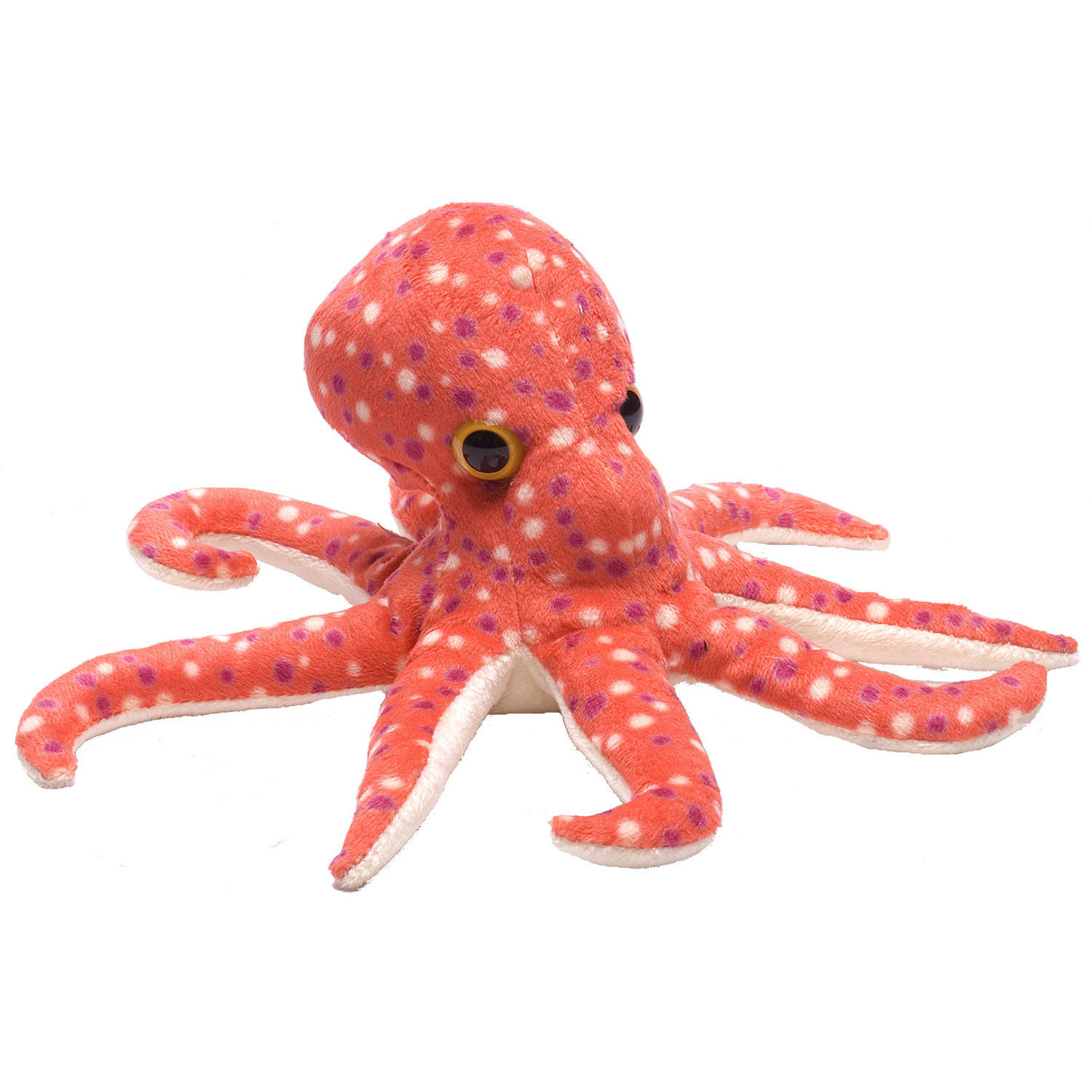 Wild Republic Knuffel Octopus Junior 18 Cm Pluche Rood