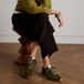 Manfield Dames Donkergroene Suède Sneakers Maat 41
