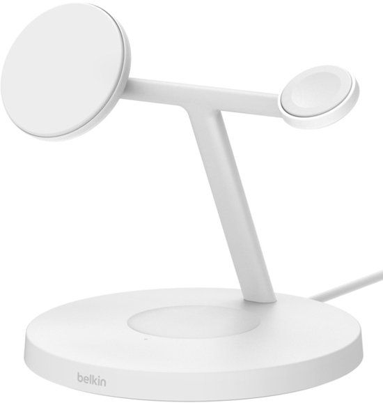 Belkin 3-in-1 Qi2 Draadloze Oplader - MagSafe - Wit
