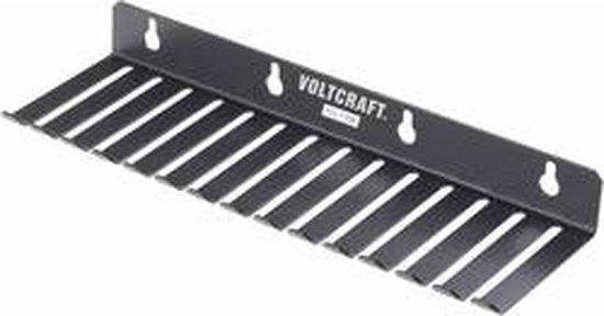 VOLTCRAFT ML-1 SW Meetsnoerhouder ML-1 SW 14 uitsparingen (73 x 8 mm) (l x b x h) 280 x 85 x 32 mm Zwart