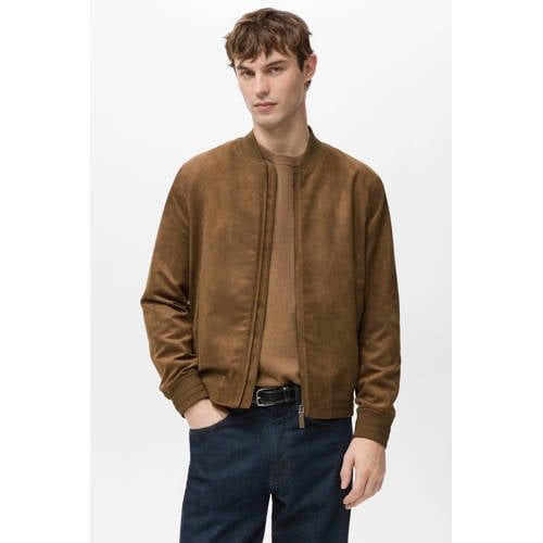 Mango Man bruin suède bomberjack