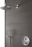 hotbath IBS 1A complete thermostatische douche inbouwset Buddy met 2 weg stop omstel chroom staafmodel wandarm 20cm glijstang IBS1ACR-S-W-20cm-M305