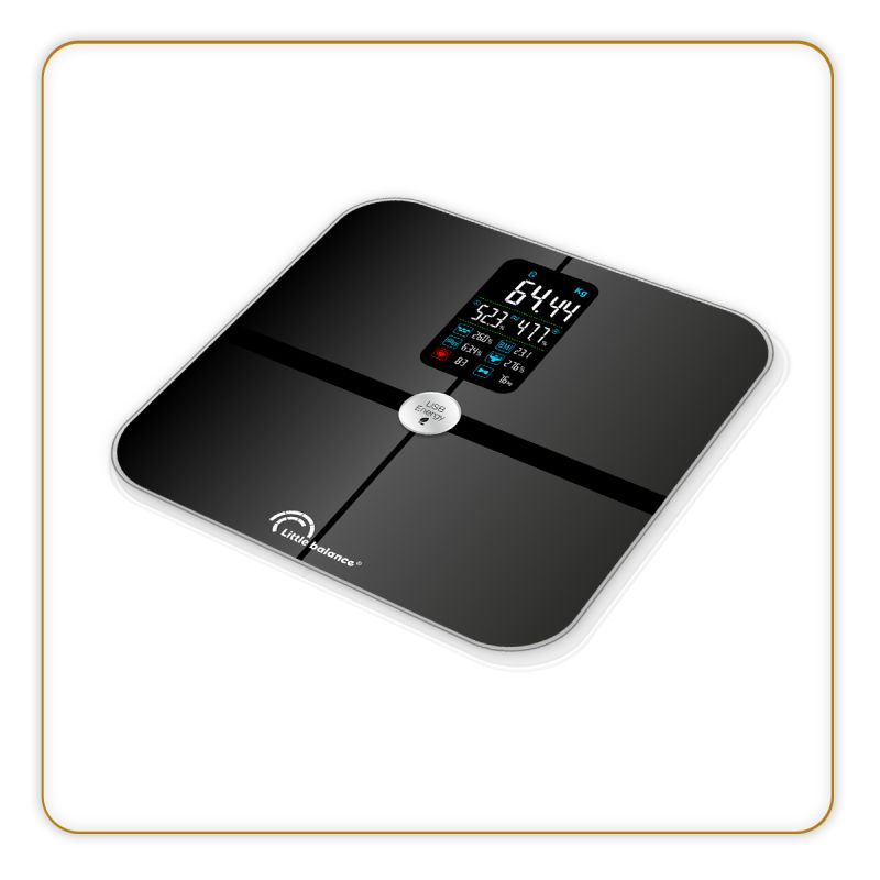 Little Balance Cardio Connect-4 Smart Scale - Black - Square