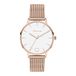 Tamaris dameshorloge met Meshband van roestvrij staal en Herz-Detail – Runde schlichte horloge voor dames in zilver, Gold, Roségoud, Bicolor - cadeau-idee