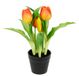 Flair Flower Kunsttulpen in pot, echte touch, bloemen, lentedecoratie, paasdecoratie, tulp, tulpenboeket, latex kunsttulp, afzonderlijke bloemen, kunstbloemen, tafeldecoratie, steelbloem, zijdebloem, Oranje