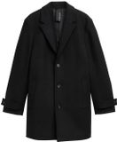 Tom Tailor - Wollen jas met reverskraag - Maat S - Black