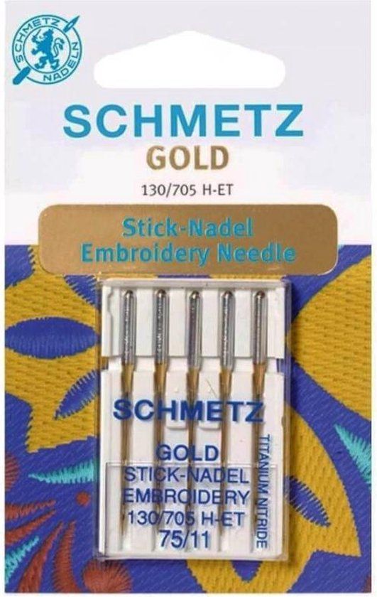 Schmetz Naaimachinenaalden Borduurnaald Gold 75