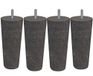 MARGOT Cottage Conique Set van 4 lattenbodem van hout, grijs eiken, hoogte 15 cm
