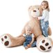 UAB MKS Trade XXL Knuffelbeer 160 cm – Grande peluche ours en peluche – Animal en peluche doux pour Enfants & Adultes – Certifié CE – Cadeau Anniversaire & Saint-Valentin