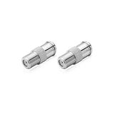 conecto Antenne-adapter, F-bus naar IEC-aansluiting, adapter voor het verbinden van IEC-aansluitingen met satellietaansluitingen, set van 2