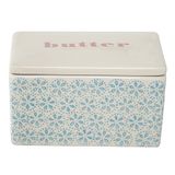 Bloomingville Patrizia botervlootje, blauw, keramiek, 0.25 l