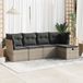 Maison Exclusive - Ensemble de meubles de jardin 5 pièces avec canapé et coussins, gris, en polyrotin