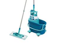 Leifheit Vloerwisser CLEAN TWIST M Ergo, Rotatiemechanisme | Dweilsysteem met 6 l centrifugeeremmer en trolley, super soft dweil voor parket, telescoopsteel 110-140 cm, 360° scharnier