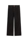 Superdry Corduroy broek met wijde pijpen en middelhoge taille - Dames - Zwart