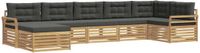 vidaXL - Buiten - bank - set - 7 - st - Wit - en - antracietkleurig