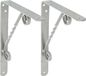 AMIG Plankdrager/steun/beugel Decoratief - 2x - Metaal - Zilver - H200 x B150 mm - Tot 110 kg