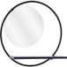 Mica Decorations Phoenix Miroir mural - B11 x Ø39 cm - Métal - Noir