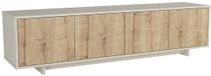 Vente-unique Tv-meubel met 4 deuren - Licht naturel en Beige - ZEFYNA