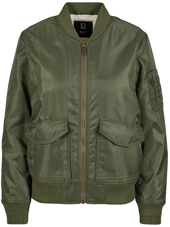 Brandit Sherpa Bomber Jacket Dames Tussenseizoensjas - olijf - XL