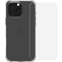 BlueBuilt Protective Back Cover iPhone 16 Pro Max Transparant + Screenprotector Glas