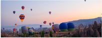 Merkloos / Sans marque Poster - Hot Air Balloons Over Landscape - Matte Paper - 60x20 cm