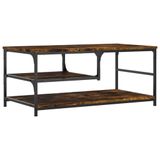 VidaXL Salontafel 90x49x40 cm bewerkt hout gerookt eikenkleurig
